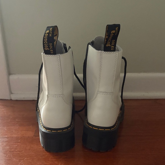 Dr. Martens White and Black Combat Boots - Picture 3 of 5